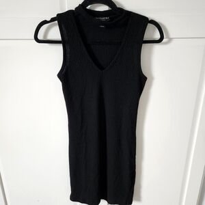 2/20$ REVAMPED Black ribbed mini dress